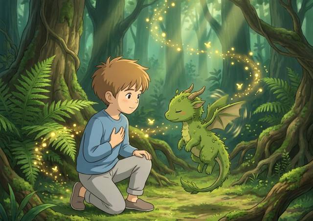 Una ilustración de Nil y el Bosque de los Susurros